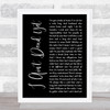 Ashton Shepherd I Ain't Dead Yet Black Script Song Lyric Print