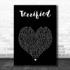 Atreyu Terrified Black Heart Song Lyric Print