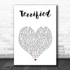 Atreyu Terrified White Heart Song Lyric Print