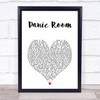 Au Ra Panic Room White Heart Song Lyric Print