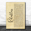 Audrye Sessions Relentless Rustic Script Song Lyric Print