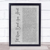 Backstreet Boys I'll Never Break Your Heart Grey Rustic Script Song Lyric Print