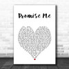 Badflower Promise Me White Heart Song Lyric Print