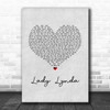 Beach Boys Lady Lynda Grey Heart Song Lyric Print