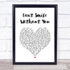 Barry Manilow Can't Smile Without You Heart Song Lyric Music Wall Art Print