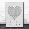 Belinda Carlisle Heaven Is a Place on Earth Grey Heart Song Lyric Print