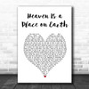 Belinda Carlisle Heaven Is a Place on Earth White Heart Song Lyric Print
