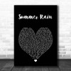 Belinda Carlisle Summer Rain Black Heart Song Lyric Print