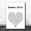 Belinda Carlisle Summer Rain White Heart Song Lyric Print