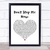 Queen Don't Stop Me Now Heart Song Lyric Music Wall Art Print