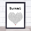 Van Halen Dreams Heart Song Lyric Music Wall Art Print