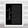 Ben Platt Temporary Love Black Script Song Lyric Print