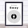 Bic Runga Sway Vinyl Record Song Lyric Print