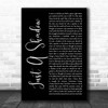 Big Country Just A Shadow Black Script Song Lyric Print