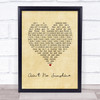 Bill Withers Ain't No Sunshine Vintage Heart Song Lyric Print