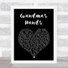 Bill Withers Grandma's Hands Black Heart Song Lyric Print