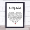 Billie Eilish Bellyache White Heart Song Lyric Print