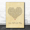 Billie Eilish Come Out And Play Vintage Heart Song Lyric Print
