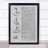 Billy Bragg The Boy Done Good Grey Rustic Script Song Lyric Print