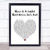 The Smiths There Is A Light That Never Goes Out Heart Song Lyric Music Wall Art Print