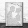 Billy Preston & Syreeta With You I'm Born Again Man Lady Bride Groom Wedding Grey Song Lyric Print