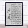 Black Lace Hokey Cokey Grey Rustic Script Song Lyric Print