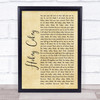 Black Lace Hokey Cokey Rustic Script Song Lyric Print