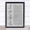 Blake Shelton Doin' What She Likes Grey Rustic Script Song Lyric Print