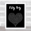 Blue Fly By Black Heart Song Lyric Print