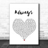 Atlantic Starr Always Heart Song Lyric Music Wall Art Print