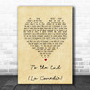 Blur To the End (La Comedie) Vintage Heart Song Lyric Print
