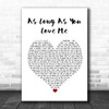 Backstreet Boys As Long As You Love Me Heart Song Lyric Music Wall Art Print