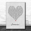 Bob Marley & The Wailers Jammin' Grey Heart Song Lyric Print