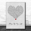 Bon Jovi Story Of My Life Grey Heart Song Lyric Print