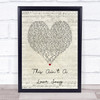 Bon Jovi This Ain't A Love Song Script Heart Song Lyric Print