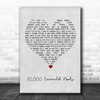 BORNS 10,000 Emerald Pools Grey Heart Song Lyric Print