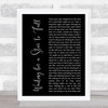 Boy Meets Girl Waiting for a Star to Fall Black Script Song Lyric Print