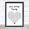 Boyzone Gave It All Away White Heart Song Lyric Print