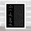 Brad Paisley He Didn't Have To Be Black Script Song Lyric Print