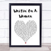 Brad Paisley Waitin' On A Woman White Heart Song Lyric Print