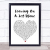 John Denver Leaving On A Jet Plane Heart Song Lyric Music Wall Art Print