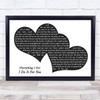 Bryan Adams (Everything I Do) I Do It For You Landscape Black & White Two Hearts Song Lyric Print