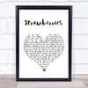 Caamp Strawberries White Heart Song Lyric Print