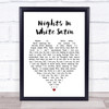 Moody Blues Nights In White Satin Heart Song Lyric Music Wall Art Print