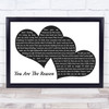 Calum Scott Dancing On My Own Landscape Black & White Two Hearts Song Lyric Print
