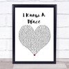 MUNA I Know A Place Heart Song Lyric Music Wall Art Print