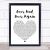 Nathan Sykes Over And Over Again Heart Song Lyric Music Wall Art Print