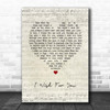 Carl Wilson I Wish For You Script Heart Song Lyric Print