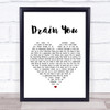 Nirvana Drain You Heart Song Lyric Music Wall Art Print