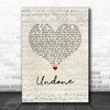 Casey James Undone Script Heart Song Lyric Print